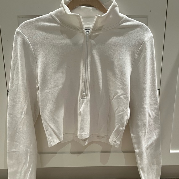 White Sunday best quarter zip sweater - Picture 1 of 2